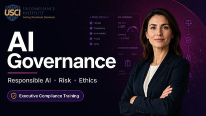 AI governance framework for responsible AI, ethics, risk management, and compliance training