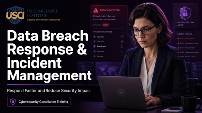 Data breach response and incident management professional handling cybersecurity breach investigation