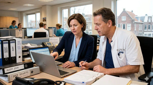 HIPAA Privacy Rule documentation review by healthcare professionals during a patient privacy audit