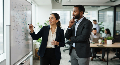 Business professionals using generative AI tools to automate workflows, improve productivity, and streamline business operations.